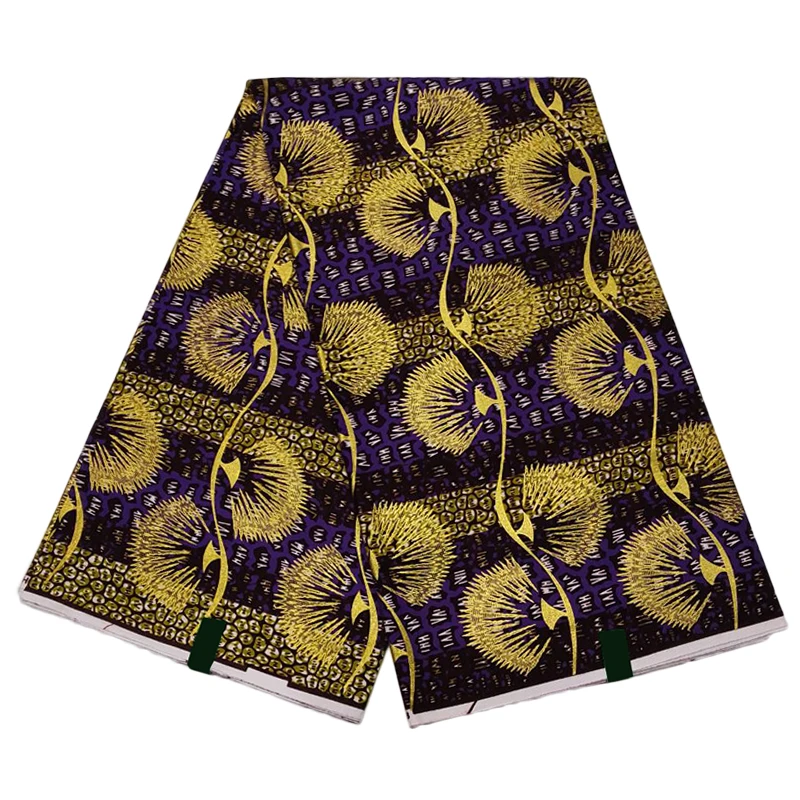 

High Quality Classical African Pagne Ankara Golden Wax Fabrics Africa 100% Cotton Ghana Prints Sewing Materials Loincloth TN1021