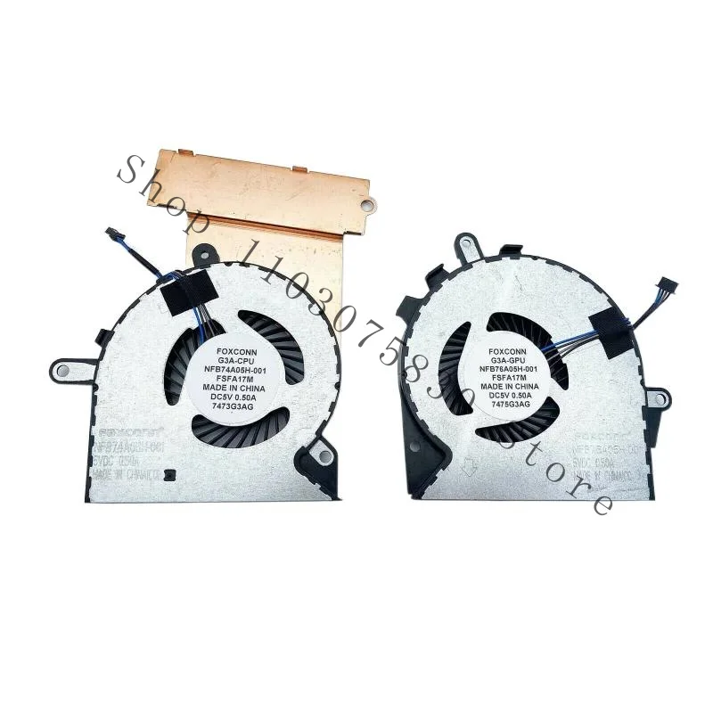 WYORESY Новый набор вентиляторов процессора и графического для HP Omen 15-CE 17-AN 17-AN013TX