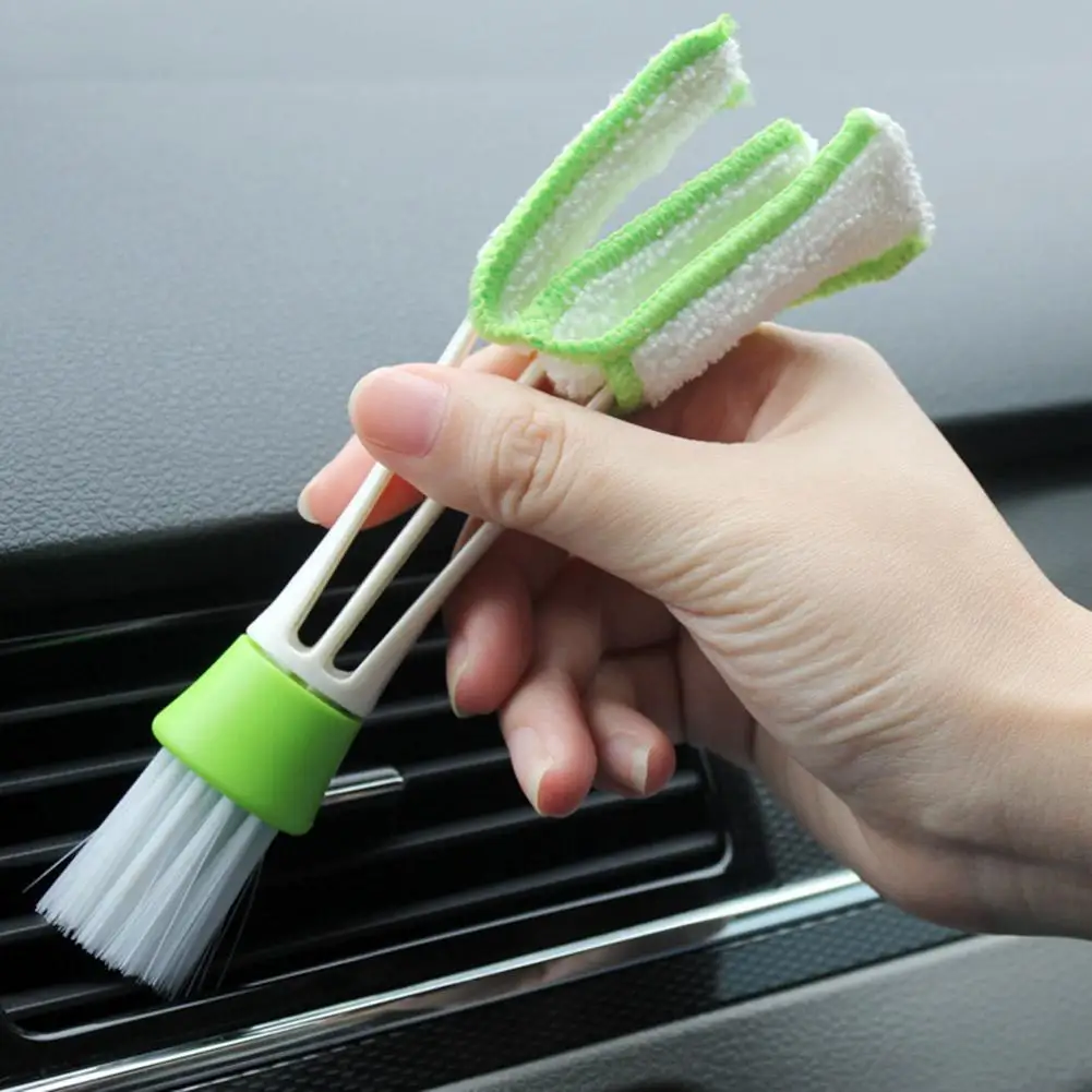 

Practical Household Clean Tools Double Slider Car Air Conditioning Outlet Clean Brush Window Blinds Keyboard Cleaner Brush D0407