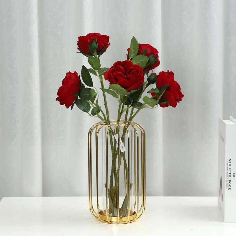 Искусственный шелк роза длинный стебель настоящий на ощупь искусственная