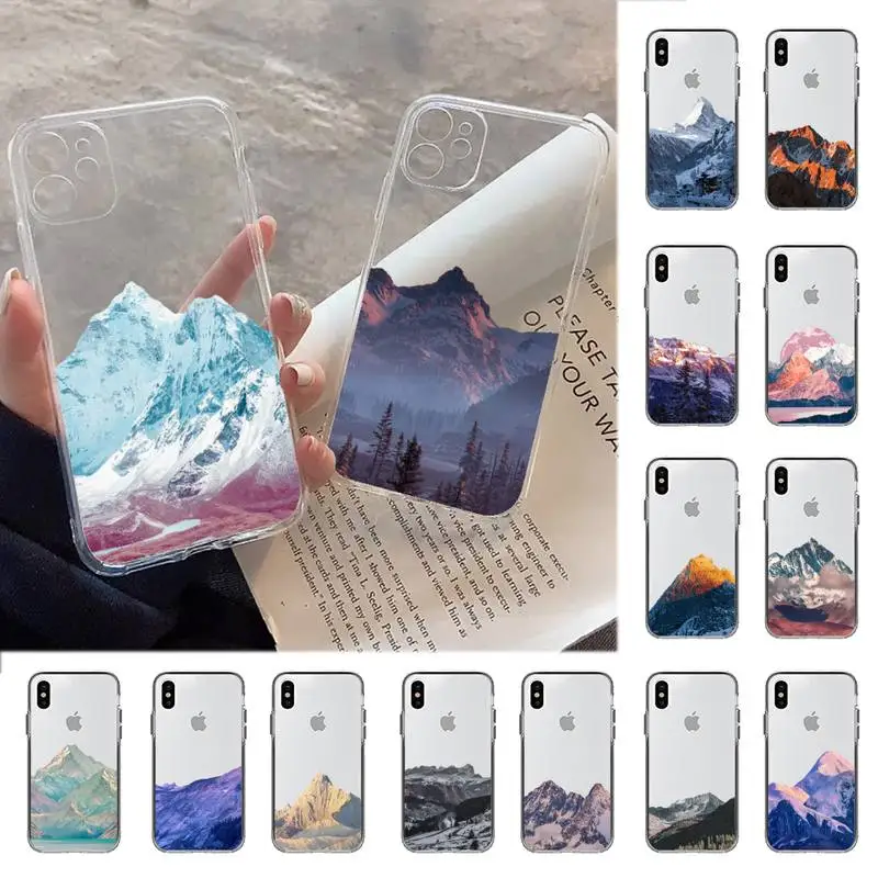 

Babaite Retro Sunset Snow Mountain Phone Case for iPhone 11 12 13 mini pro XS MAX 8 7 6 6S Plus X 5S SE 2020 XR cover