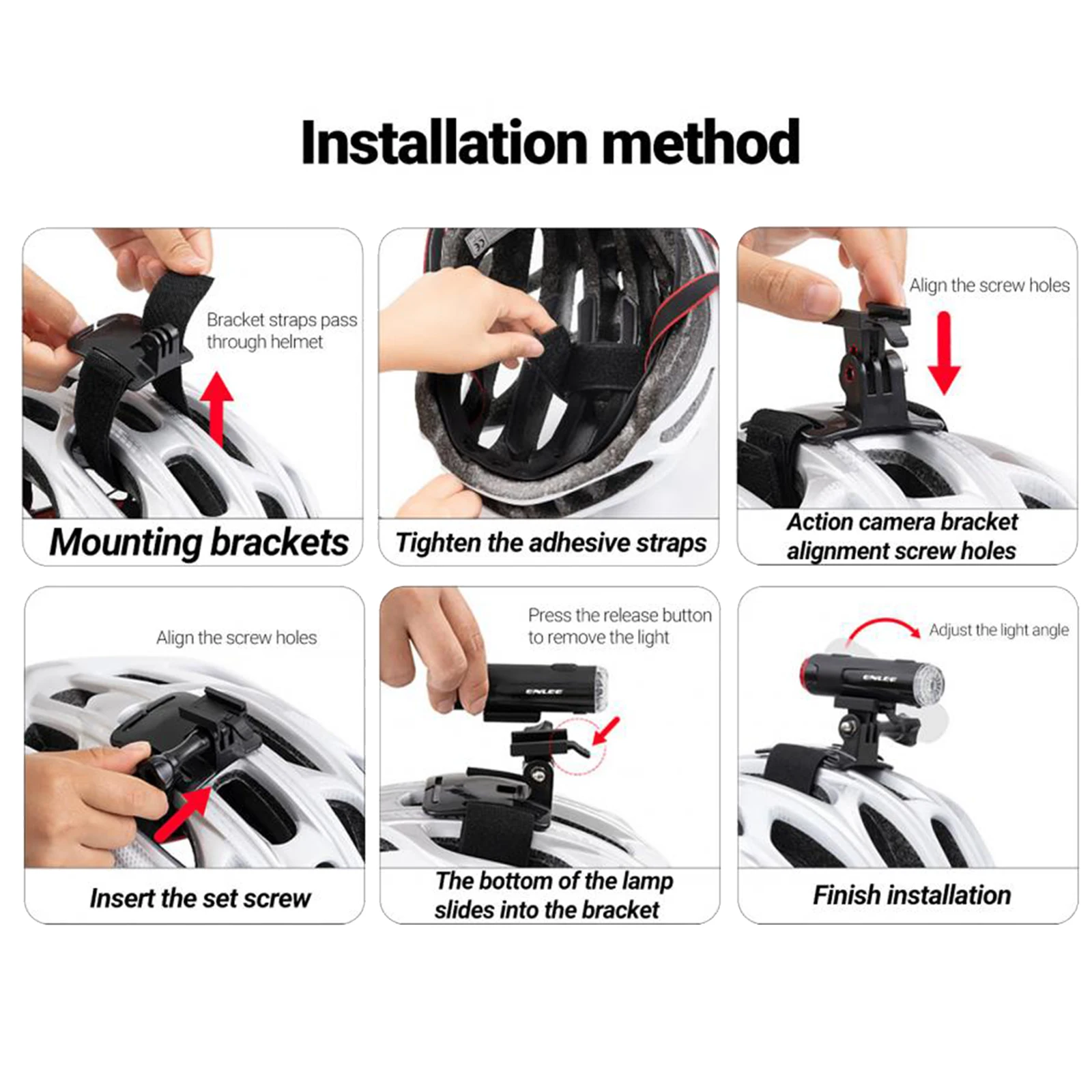 

Bicycle Light MTB Helmet Light Rechargeable Super Bright Helmet Cycling Front Rear Lamp Flashlight Cycling Safety Light