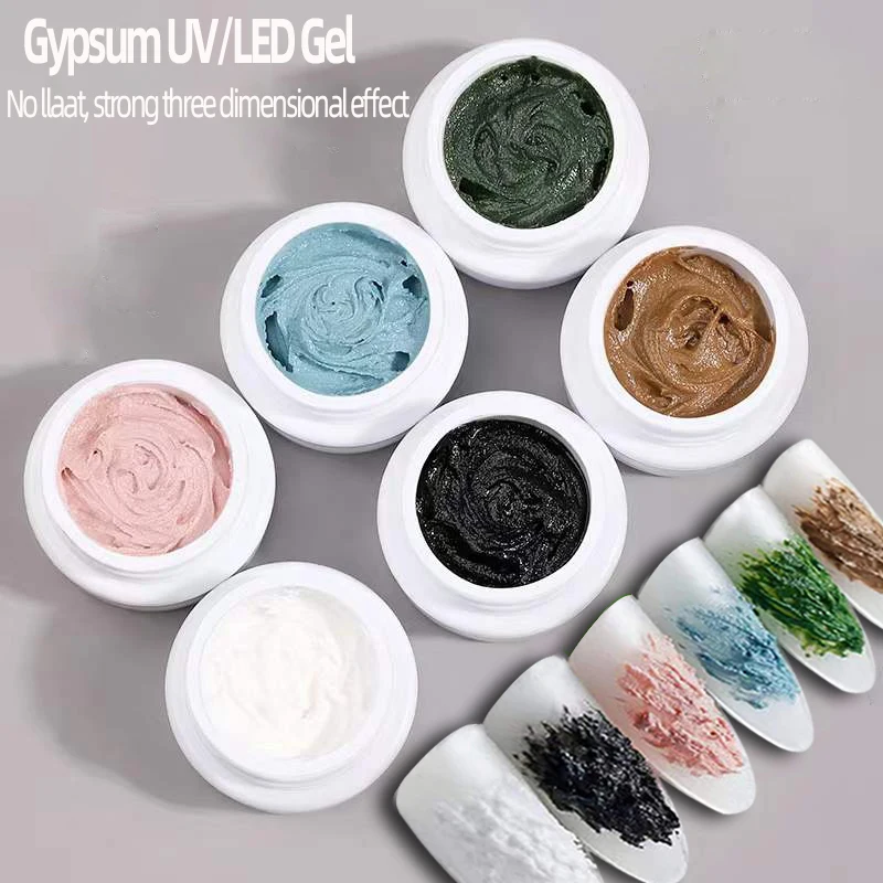 

AORY 3D Acrylic Engraved Drawing Nail Gel Polish 3D Plaster Effect Gypsum Glue DIY Manicure Gel No Need Top Coat Decoration