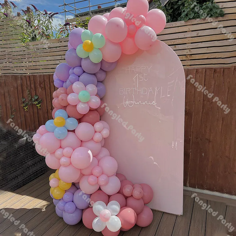 

135pcs Macaron желтый воздушные шары-гирлянды матовая светильник розовый клипсы для воздушных шаров, арочный комплект на день рождения Свадьба Baby Shower Юбилей вечерние Декор
