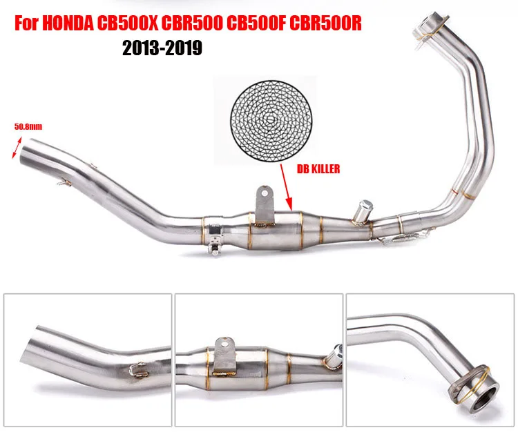 

Для HONDA CB500X CBR500 CB500F CBR500R 2013-2019 мотоциклетная полная система выхлопной головки звеньевая строка выхлопная труба