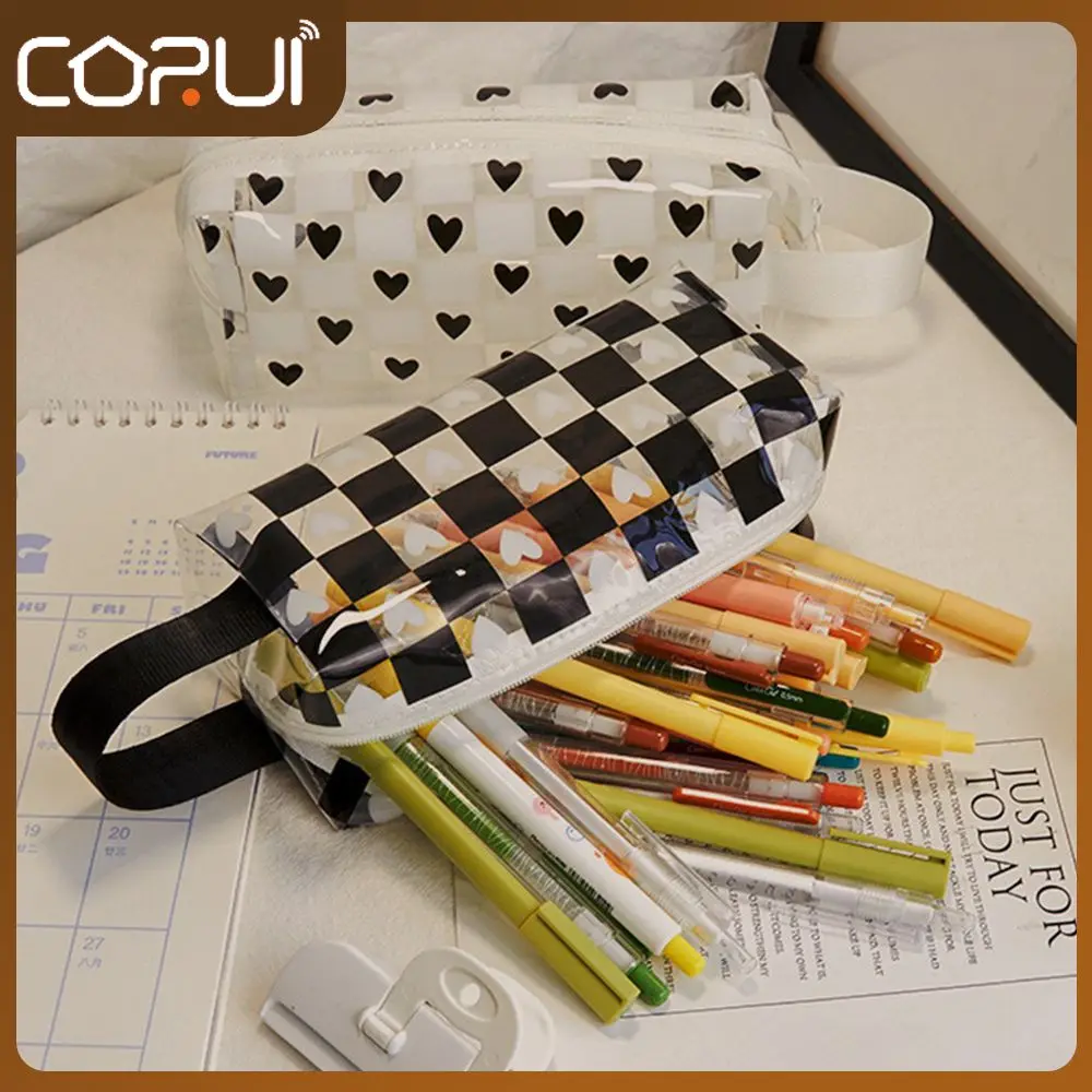 

Student Waterproof Pencil Bag Smooth Metal Double Zipper Experience Easy To Manage Portable Lead Pencil Case Stationery Bag