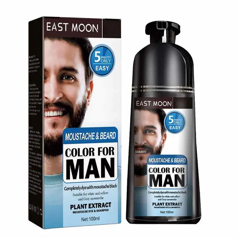 

Beard Dye Shampoo 3.53oz Hair Darkening Shampoo Conditioner For Men With Light Shades Gradually Reduce Grey And White Hair Color