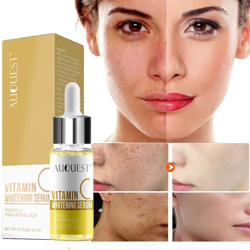 

Vitamin C Whitening Serum Improve Dull Fade Dark Spot Brighten Skin Shrink Pores Repair Hyaluronic Oil Control Essence Skin Care