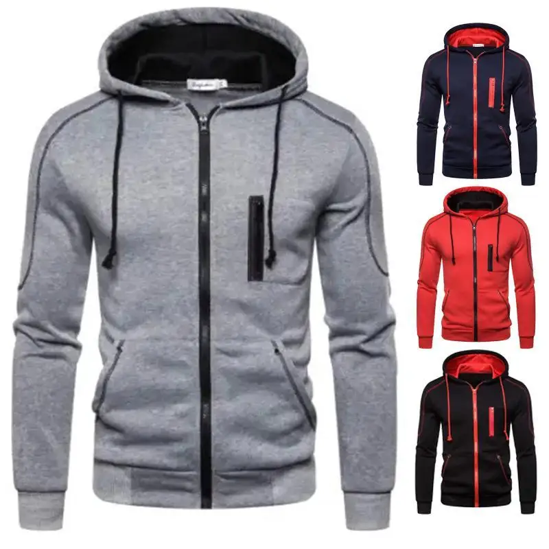 

2022 Brand New Men's No Hoodies Sweatshirts Zipper Stand Collar Men Sweatshirts for Male No Hooded Sweatshirt Man Pullover