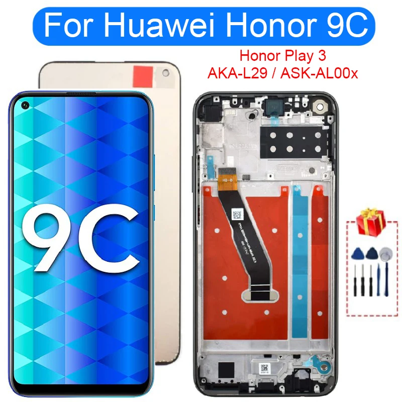 

ЖК-дисплей 6,39 дюйма для Huawei Honor 9C, цифровой преобразователь сенсорного экрана в сборе для Honor Play 3