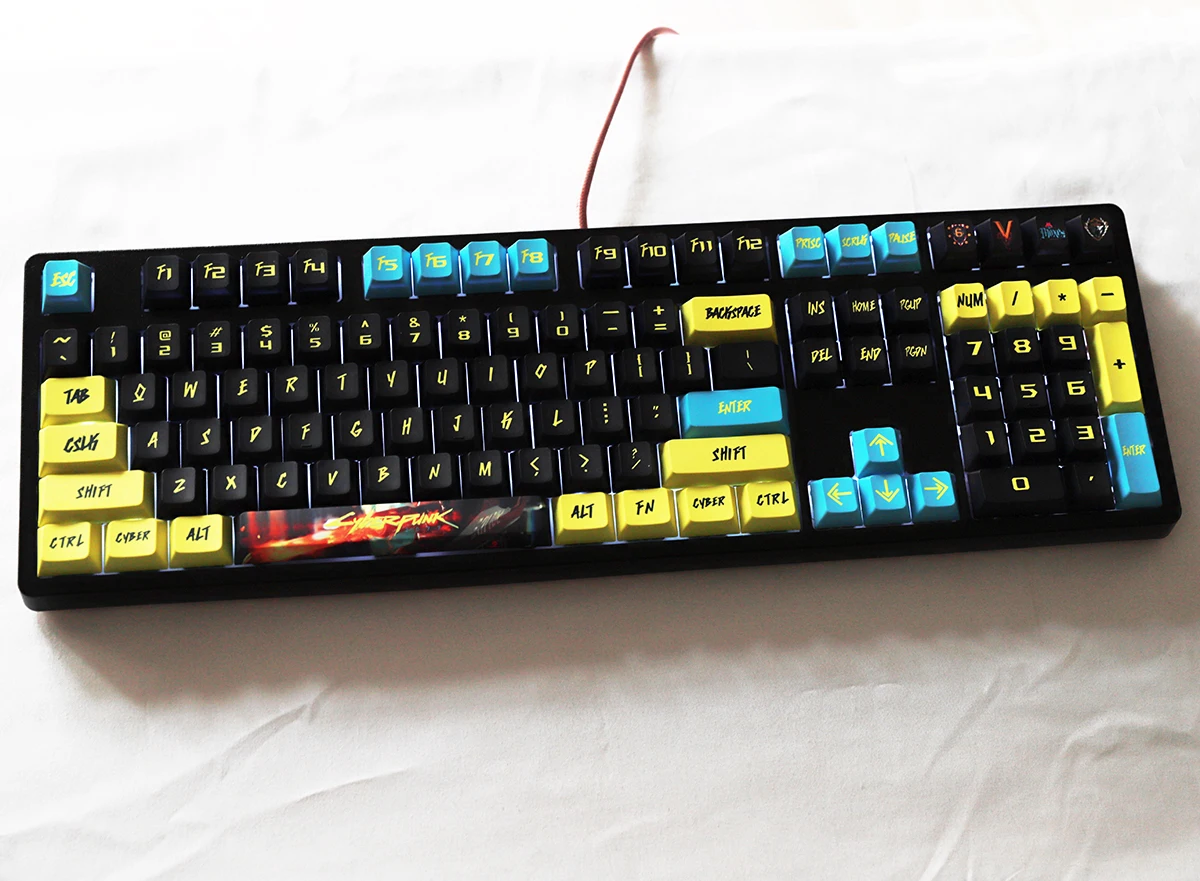Клавиатуры Cyberpunk Cherry Profile PBT Dyesub для MX переключателей на 61 63 67 68 75 84 87 96 98 100 104 FC980