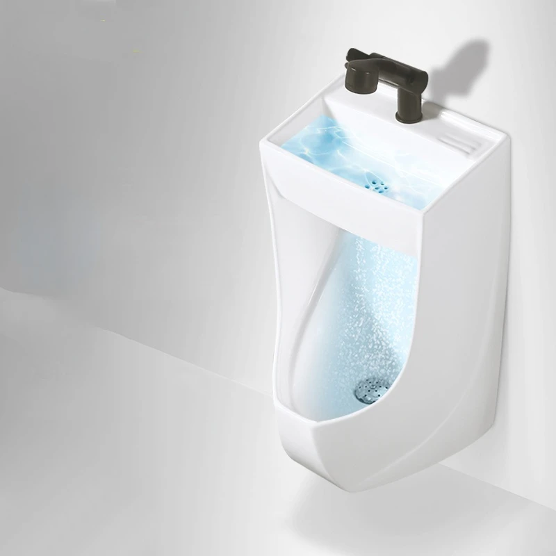 

Ceramic Urinal with Wash Basin Wall-Mounted Vertical Children Urinal Men's Urinal