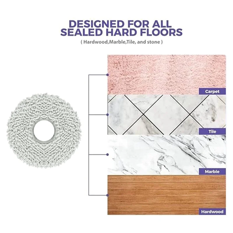 10 шт. тряпка для швабры Dreame Bot L10S Ultra/ S20/S10 Pro/X10 Roborock Q Revo робота-пылесоса Mijia B101CN