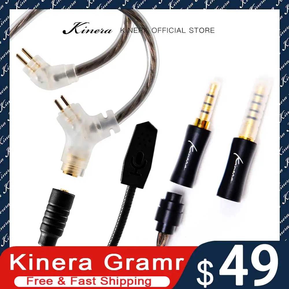 kinera-cable-de-mise-a-niveau-pour-ecouteurs-gramr-avec-poignees-honmicrophone-amovible-35mm-44mm-078-2-broches-mmcx-iem-gaming-esport-mediateur-set