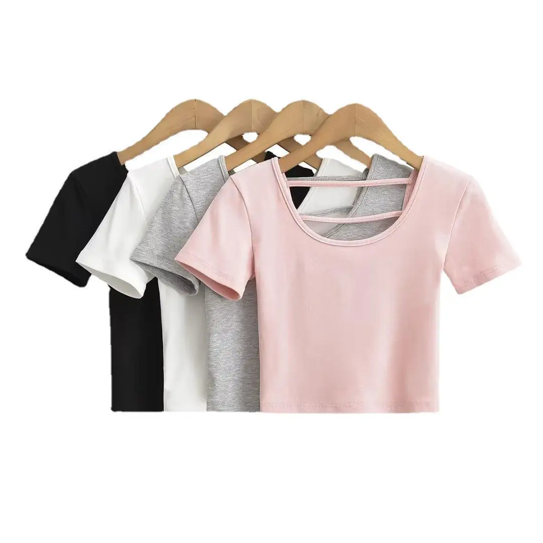 

2023 03 новая весенне-летняя Женская Сексуальная футболка из полиэстера, брендовая блузка, верхняя одежда