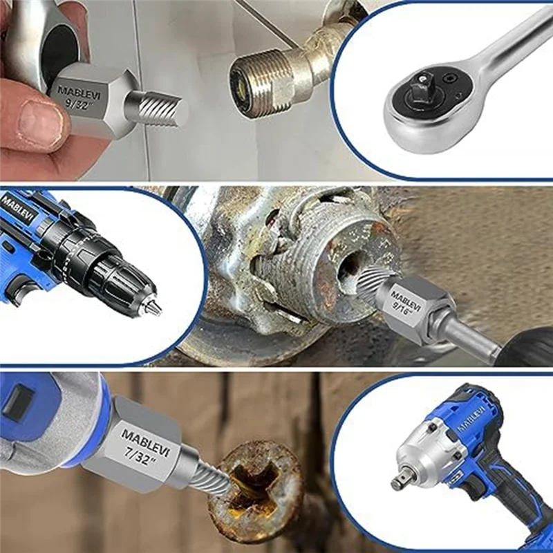 Набор экстракторов винтов 2-в-1 25 шт. набор болтов с двойной головкой 3/8 дюйма для