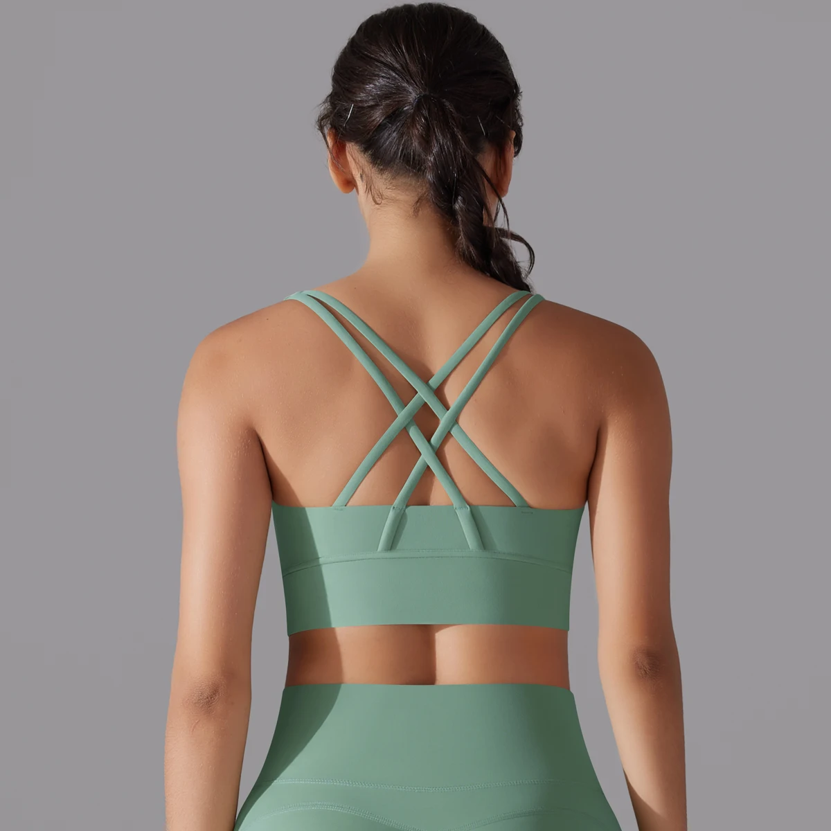 Женский спортивный бюстгальтер для фитнеса йоги сексуальный тканый нейлоновый