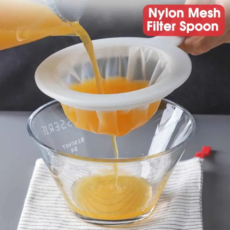 

Многофункциональное кухонное ультратонкое ситечко для соевого молока, нейлоновое зеркальное ситечко с ручкой, ситечко для чая и кофе