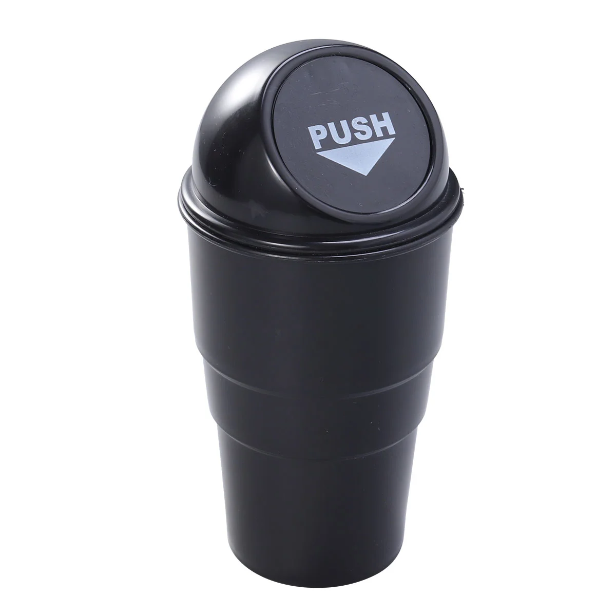 

Car Trash Can With Lid Garbage Dust Bin Storage Barrel Fits Cup Holder In Console Or Door (Black) For