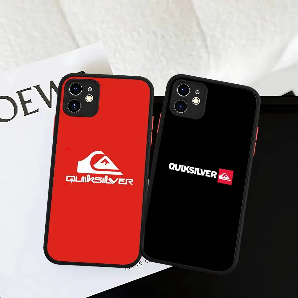 Чехол для телефона Q-QuiksilverS с логотипом для IPhone 13 12 X XS MAX Pro Max 16 15 11 14 Pro Max, противоударный матовый чехол (art.: 3920da3ac71da) - 3920da3ac71da