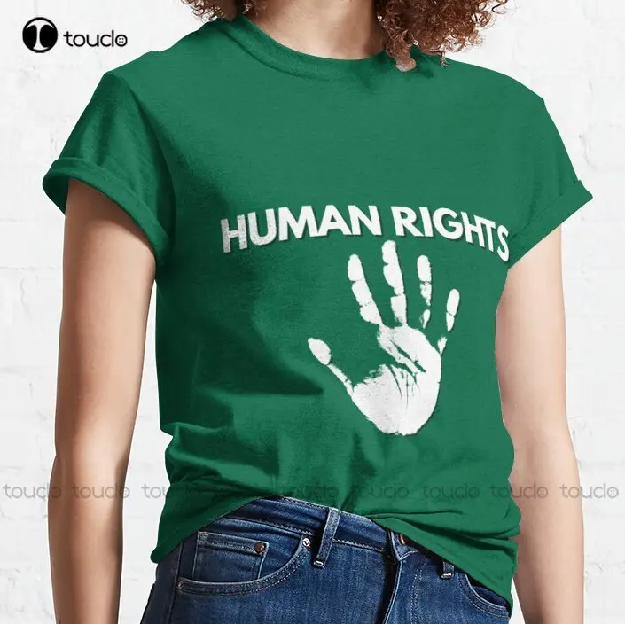 

Классическая футболка с защитой прав человека, Катар, тренировочные рубашки, женская уличная одежда, сделайте свой дизайн с героями мультфи...