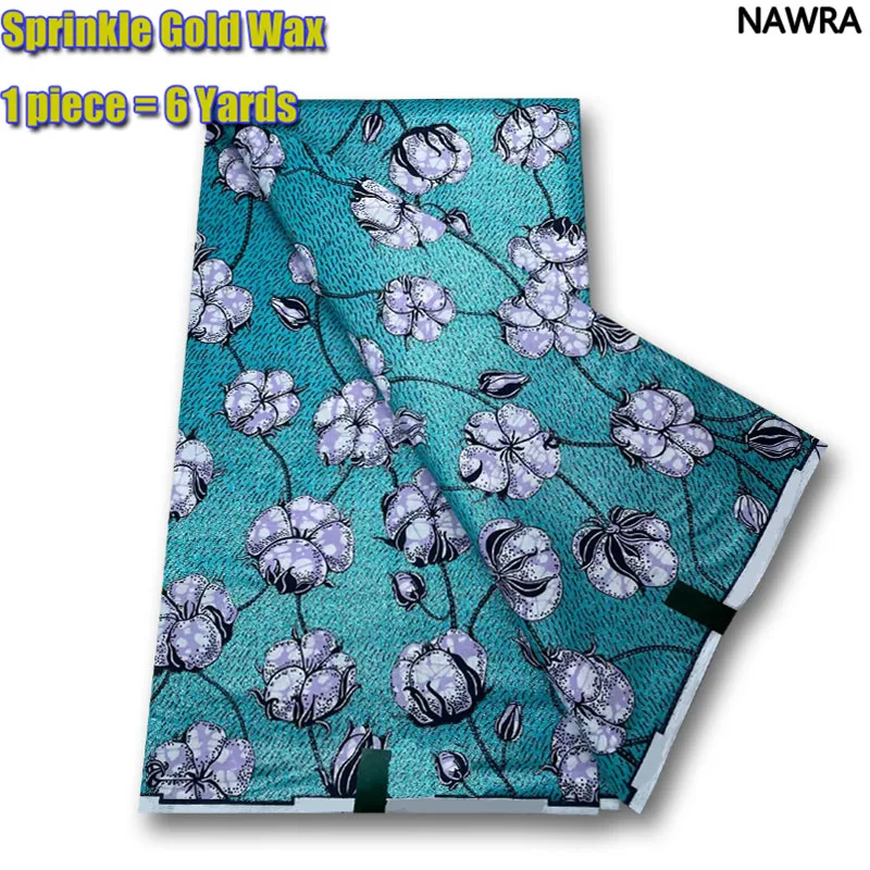 100%Cotton Guaranteed Veritable African Real Wax Fabric High Quality soft Pagne Flash Gold Print Batik Nigeria Ankara - купить по