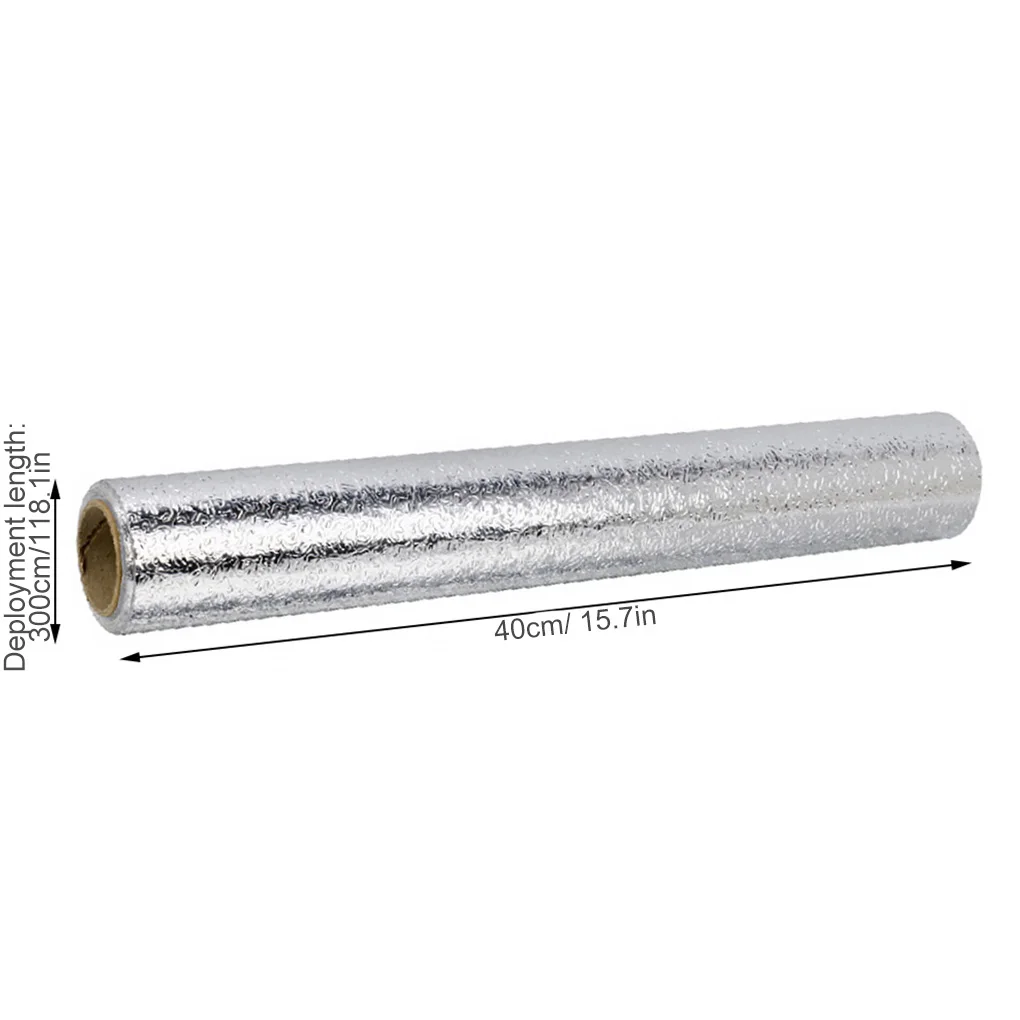 

Kitchen Waterproof Oil Proof Sticker Aluminum Foil Self Adhesive Heat Resistant Wallpaper