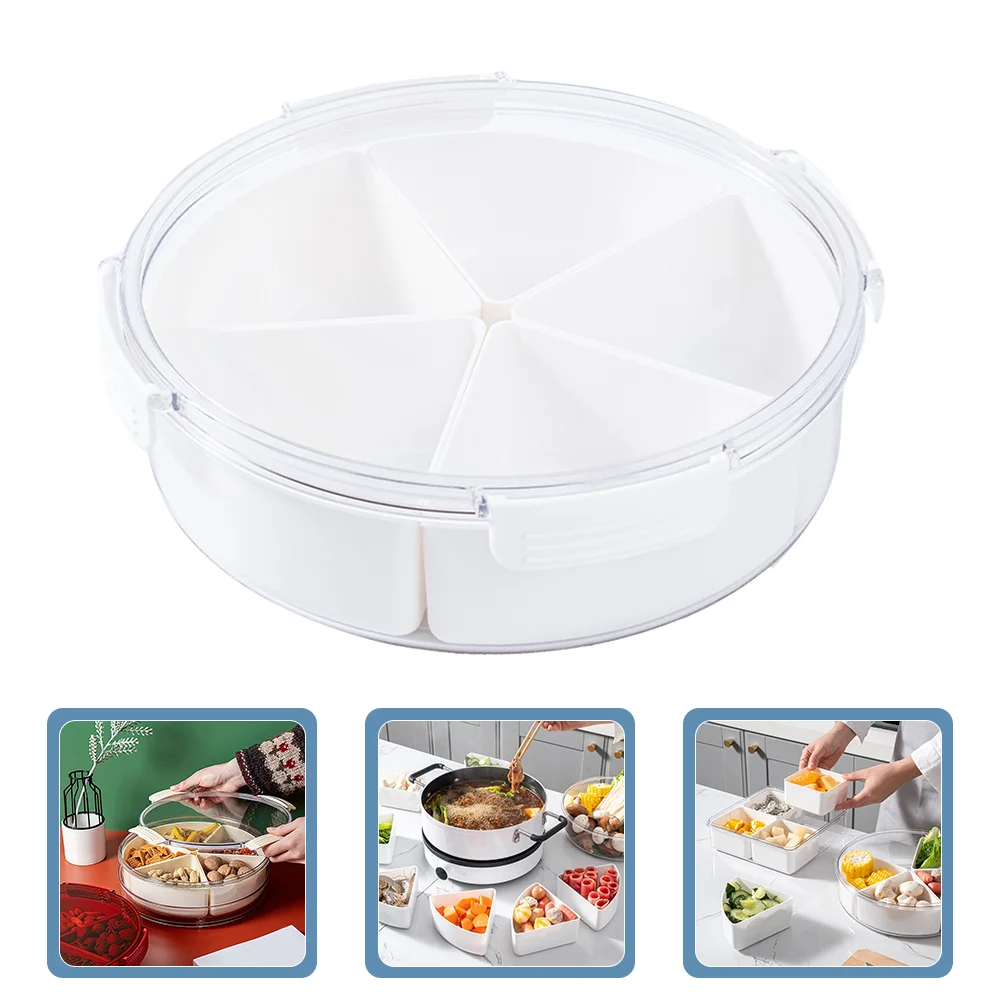 

Snack Serving Tray Compartment Dried Fruit Container Divided Food Fruit Dish
