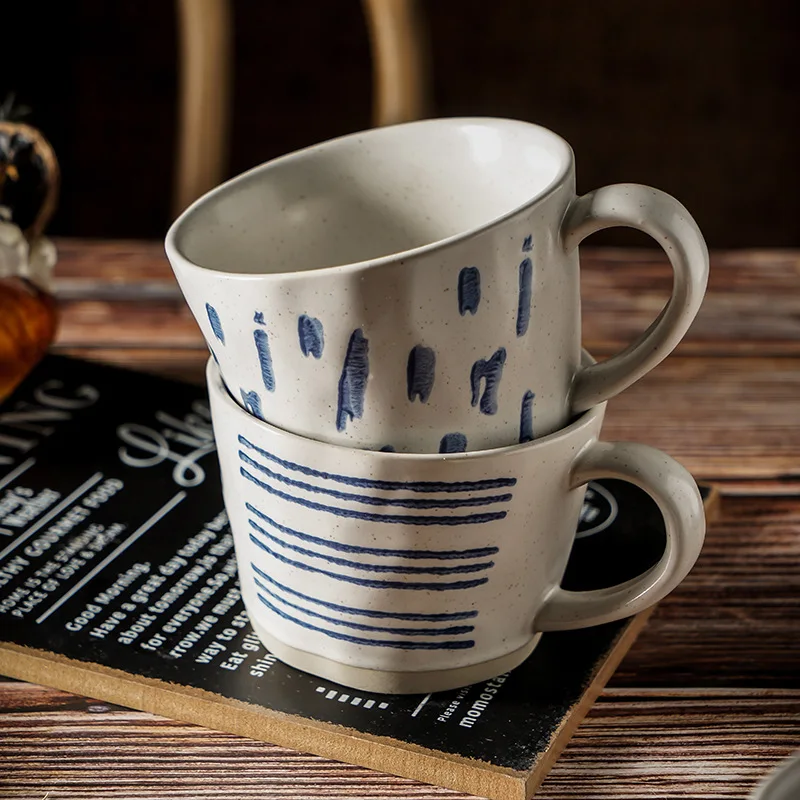 

Nordic Rough Pottery Mug Home Coffee Cup Milk Cup Creative Office Water Cup Hand-painted Rough Pottery Tea Cup Girl Water Cup