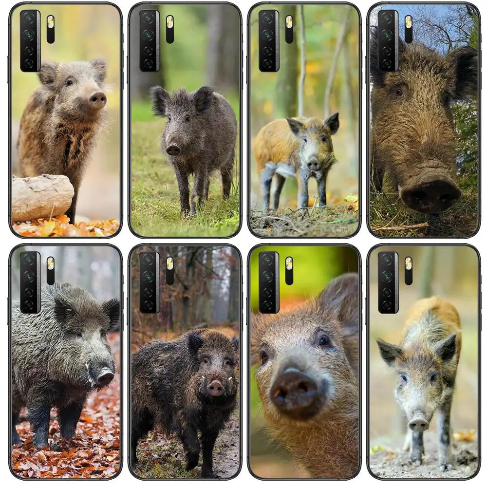 

Wild boar animal Black Soft Cover The Pooh For Huawei Nova 8 7 6 SE 5T 7i 5i 5Z 5 4 4E 3 3i 3E 2i Pro Phone Case cases