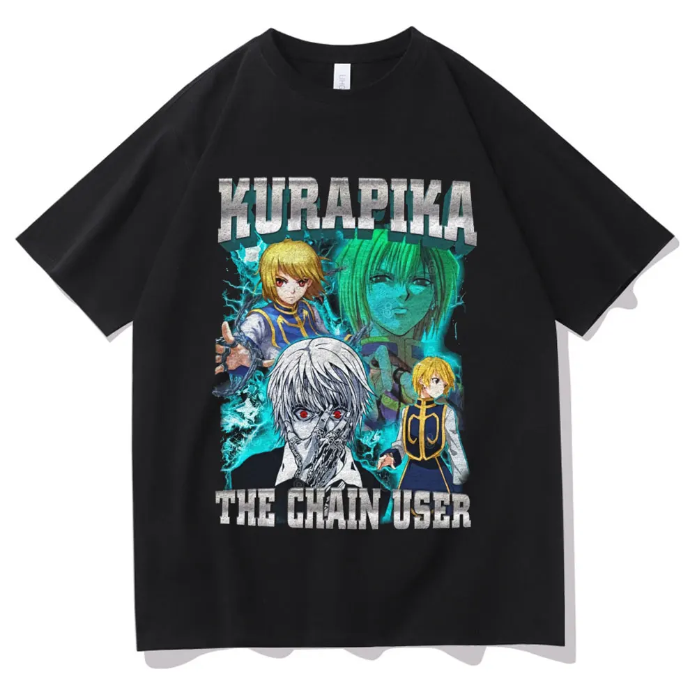 

Awesome Japanese Anime Hunter X Hunter Kurapika The Chain User Graphic Printed Tshirt Men Women Loose Casual Tees Mens T-shirts