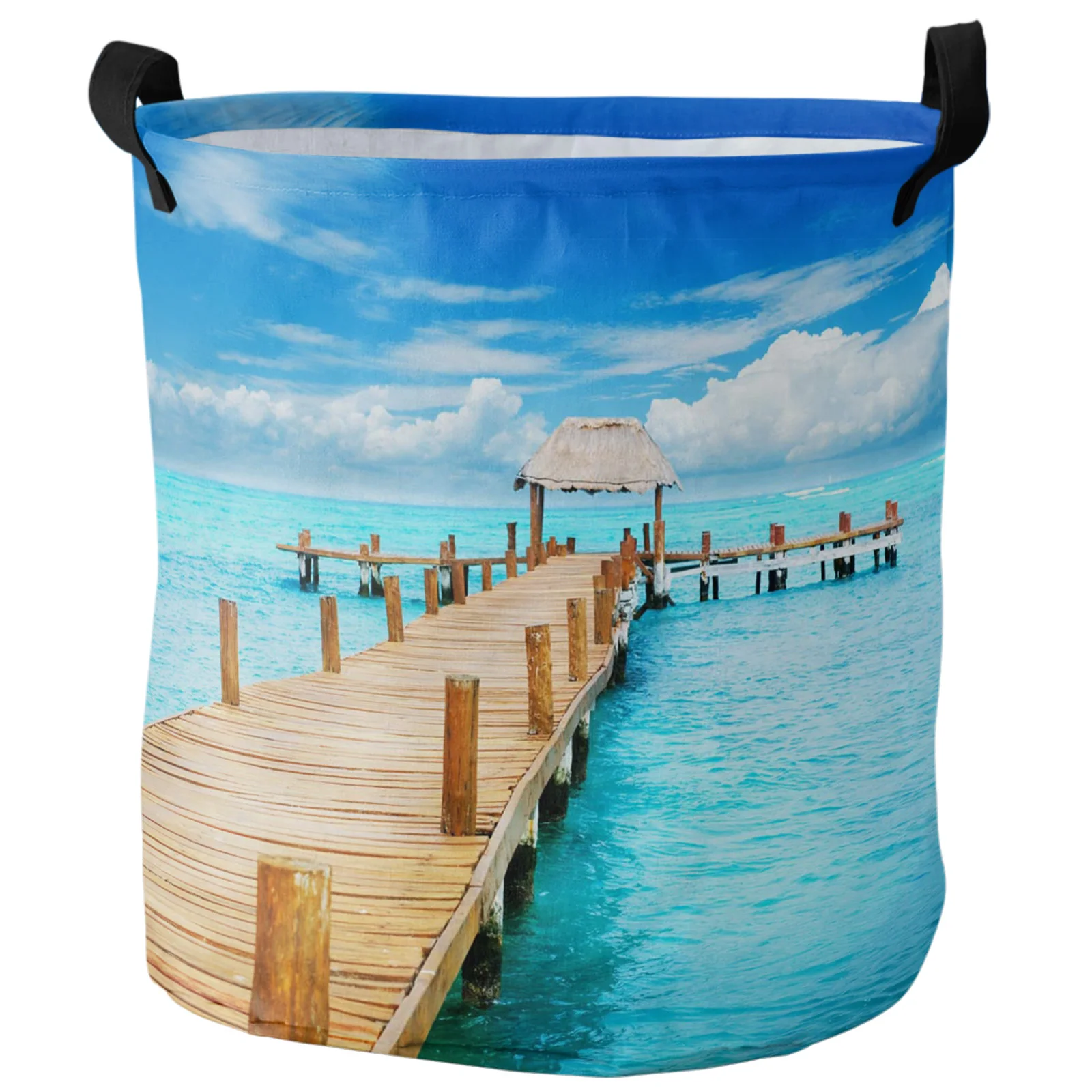 

Корзина для белья Pier информации о Мексике тропический рай складная корзина из ткани Оксфорд для хранения грязного белья органайзер для гря...