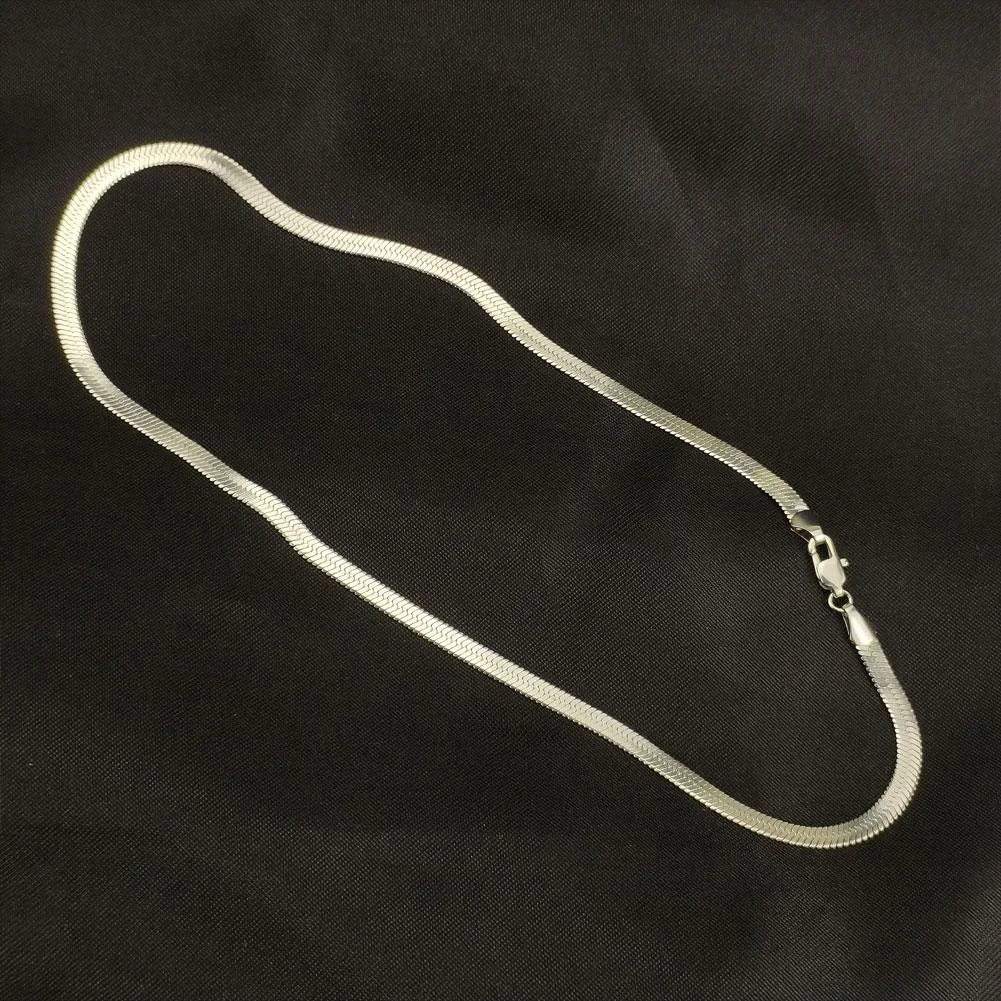 Ожерелье из нержавеющей стали для женщин и девушек ультратонкое колье длиной до
