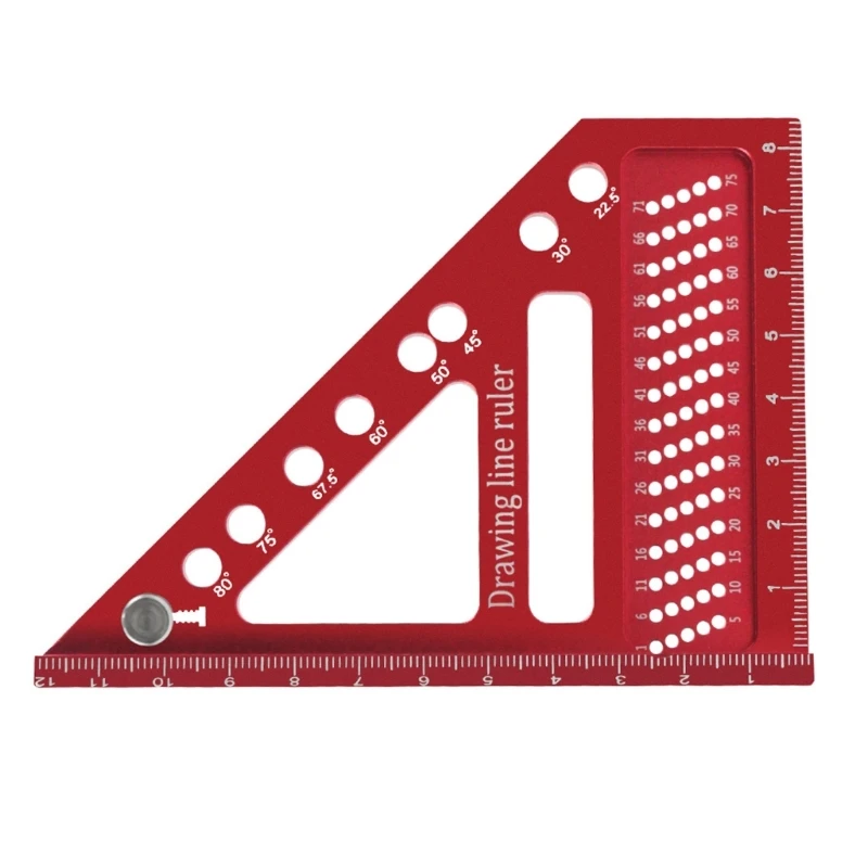 Квадратная линейка для 3D-деревообработки. Линейка разметки положения отверстия.