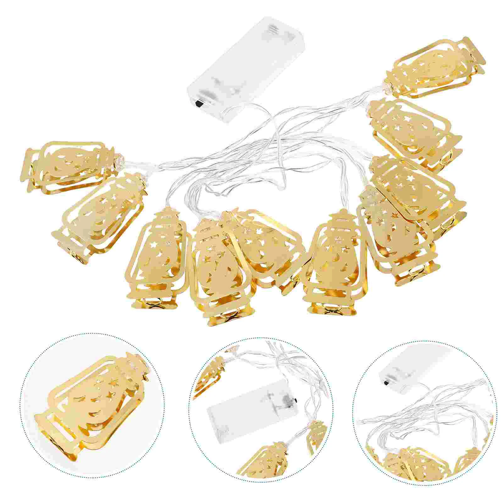 

Kerosene Burner Shape String Light 1.65 Meter 10 LED Light Festival Decor for Muslim Ramadan