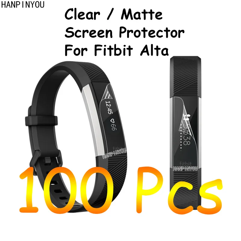 

100 шт., Ультрапрозрачная Защитная пленка для смарт-браслета Fitbit Alta / HR