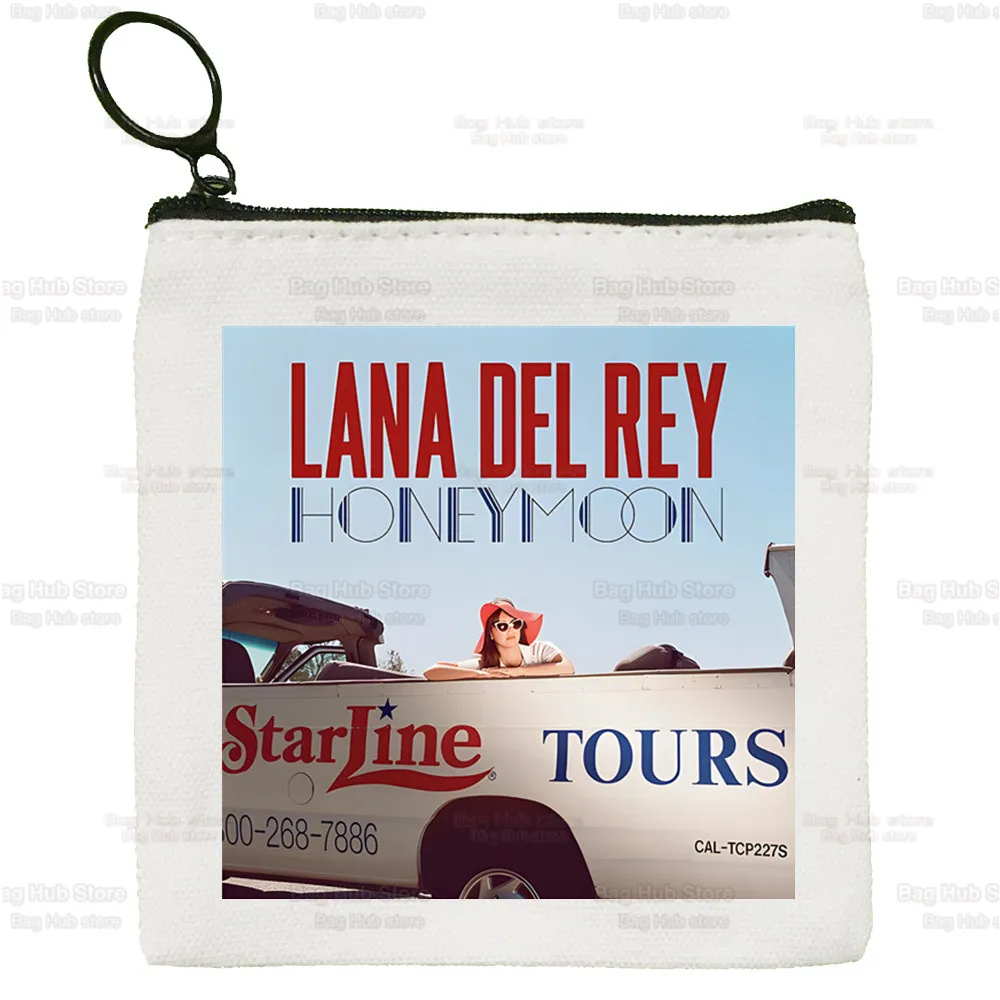 

Lana Del Rey Singer Fans Just for Life Canvas Bag Pure White Bag, Zipper Bag Coin Bag Coin Bag Clutch Bag