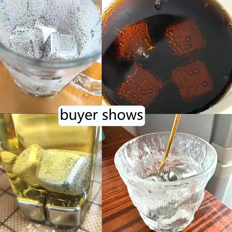 Набор кубиков из нержавеющей стали для охлаждения виски 4/6/8 шт. |