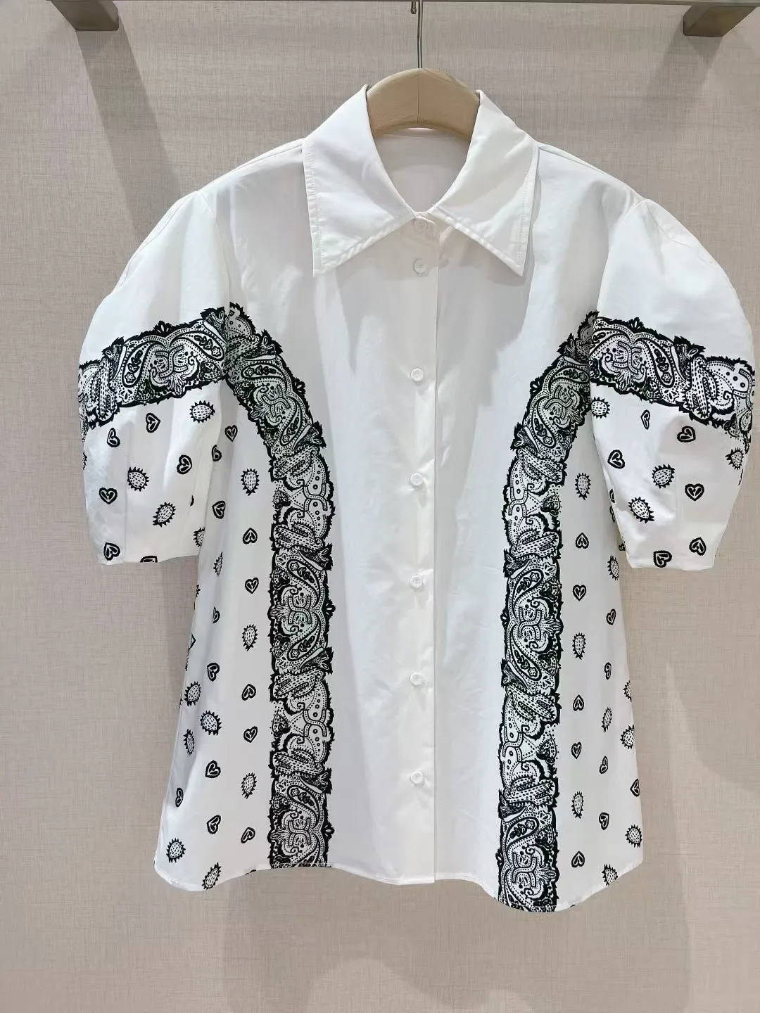 Высококачественная женская универсальная рубашка с рукавами-пузырьками и