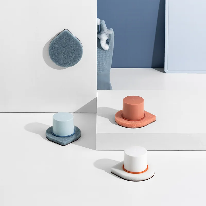 

Kitchen Scrub Sponge for Dishes Non-Scratch Magic Cleaning Handles Sponge Non Stick Pot Cleaning Kitchen Tools Wash Pot Gadgets