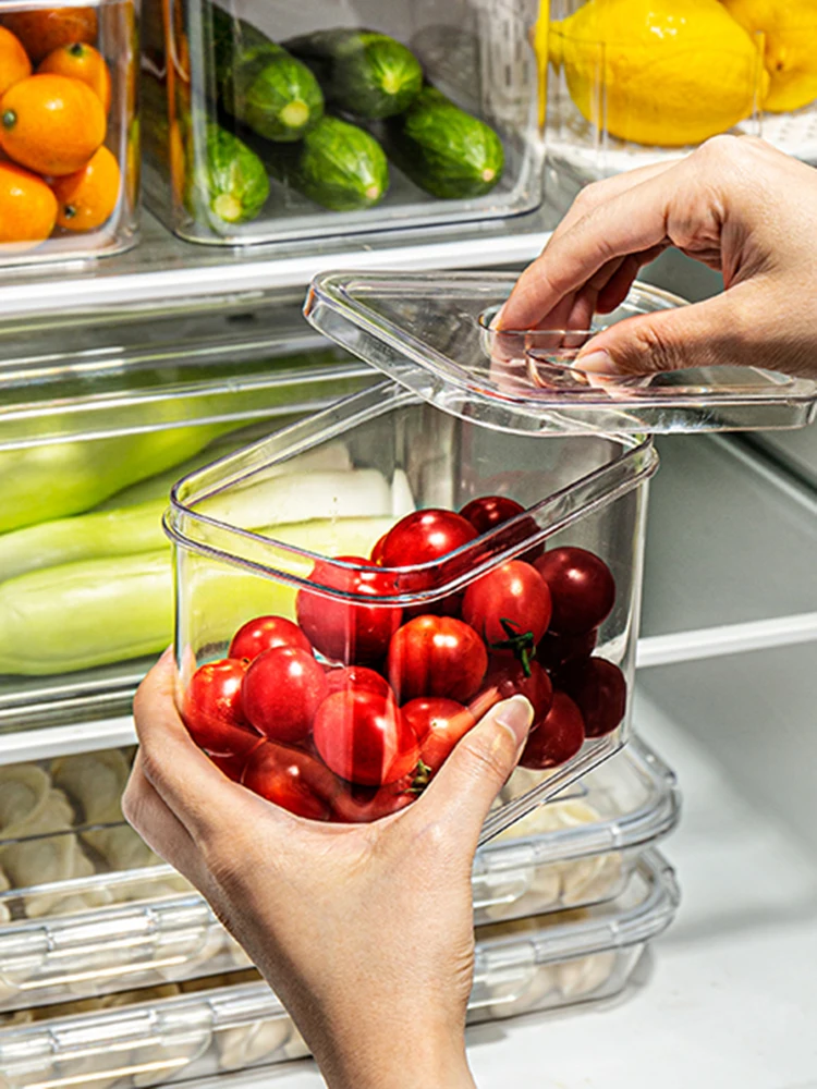 

Прозрачная быстрая коробка для хранения, ящик с отделением для фруктов, ящик для хранения холодильника, морозильная камера