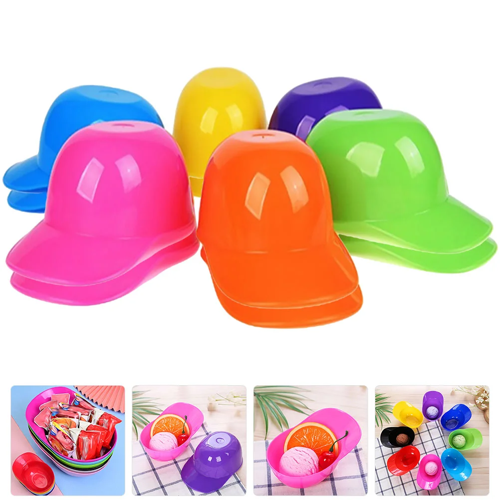 

12pcs Baseball Hat-shape Bowls Household Children Serving Bowls
