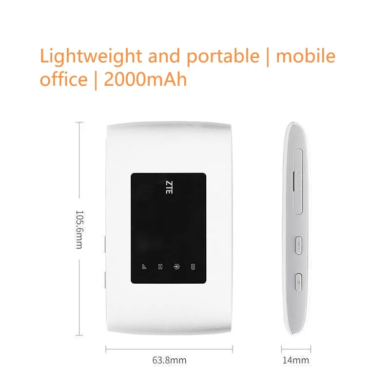 Фото Разблокированный ZTE Mifi MF920U 4G LTE Hotspot 150 Мбит/с мобильный Wi-Fi-маршрутизатор №5
