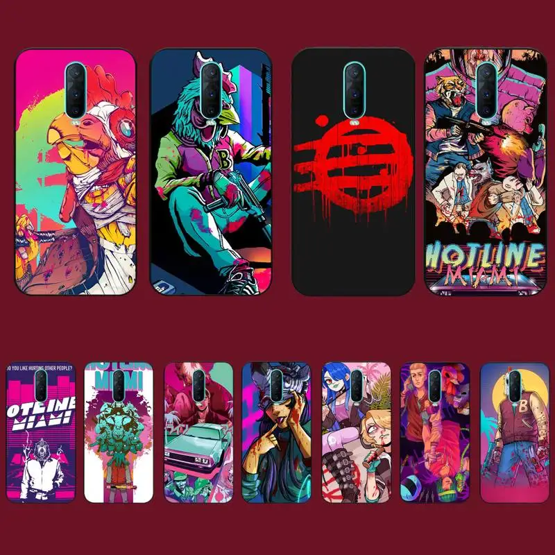 

Game Hotline Miami Phone Case for Vivo Y91C Y11 17 19 17 67 81 Oppo A9 2020 Realme c3