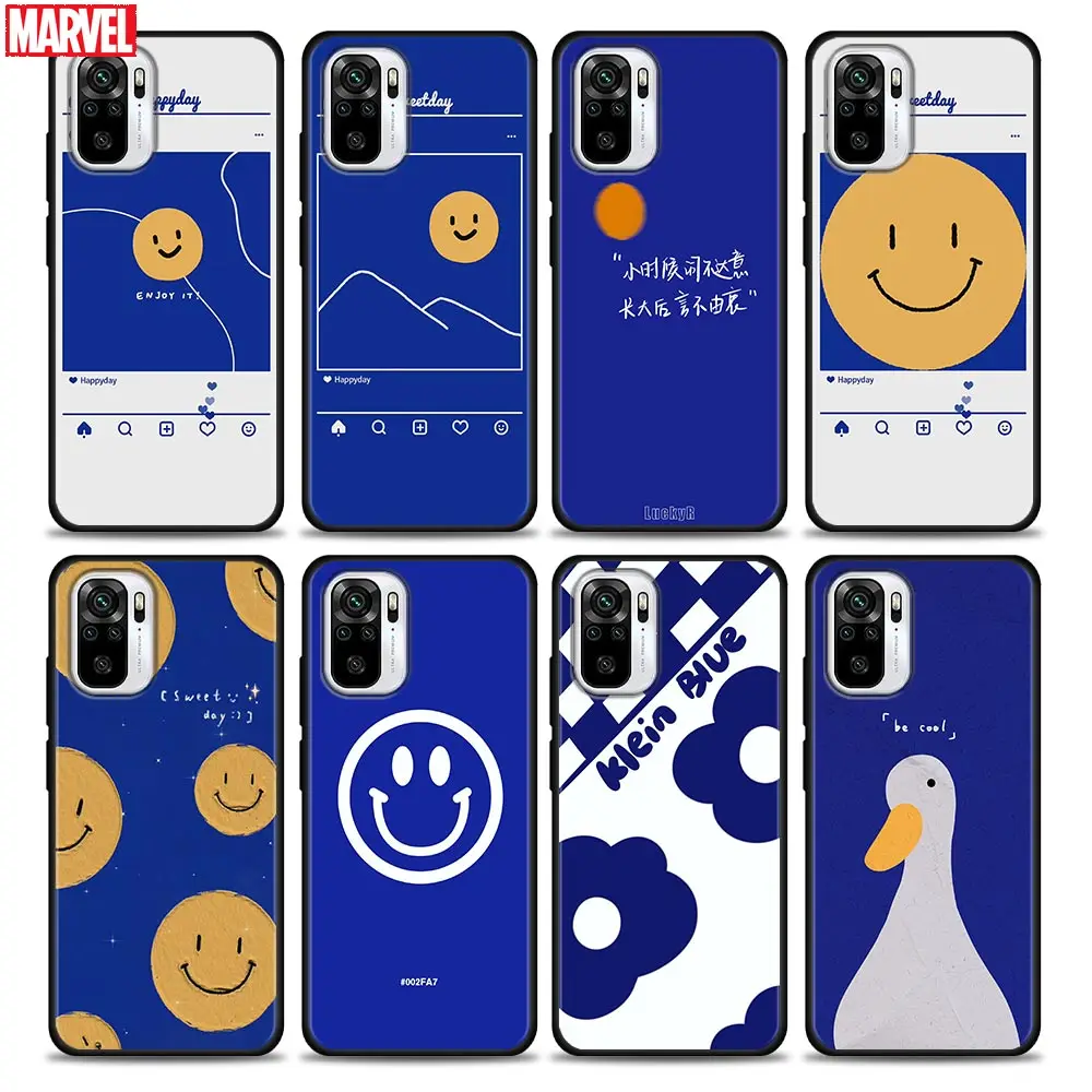 

Case For Redmi K40 K30 K20 12C 10 10C 9T 9C 9A 9 8A 8 7A 7 6A 6 5A 5 4X 4A Pro Plus 5G Cover Funda Capa Klein Blue Smiley Face