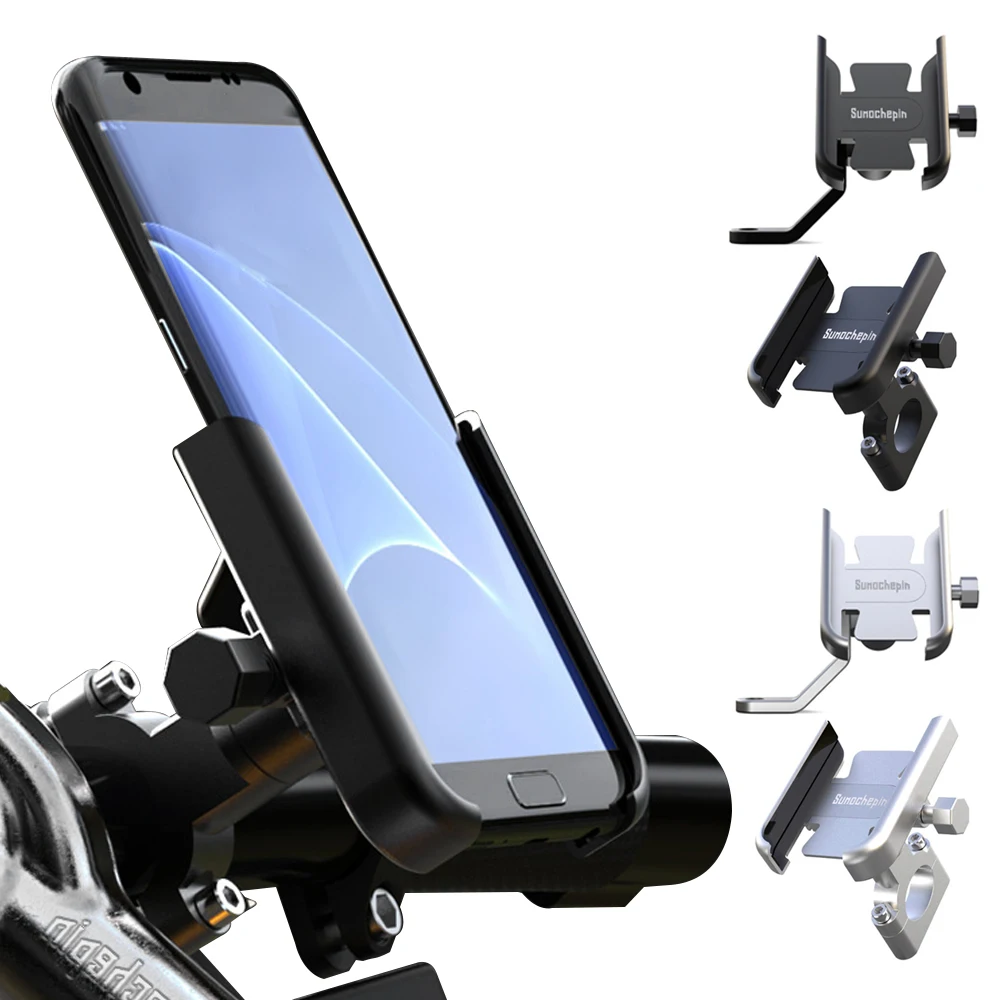 

Aluminum Alloy Motorcycle Bike Phone Holder GPS Bracket Mount Clip Support CNC MTB Road 360 Rotation Cycling Bicycle Accessories