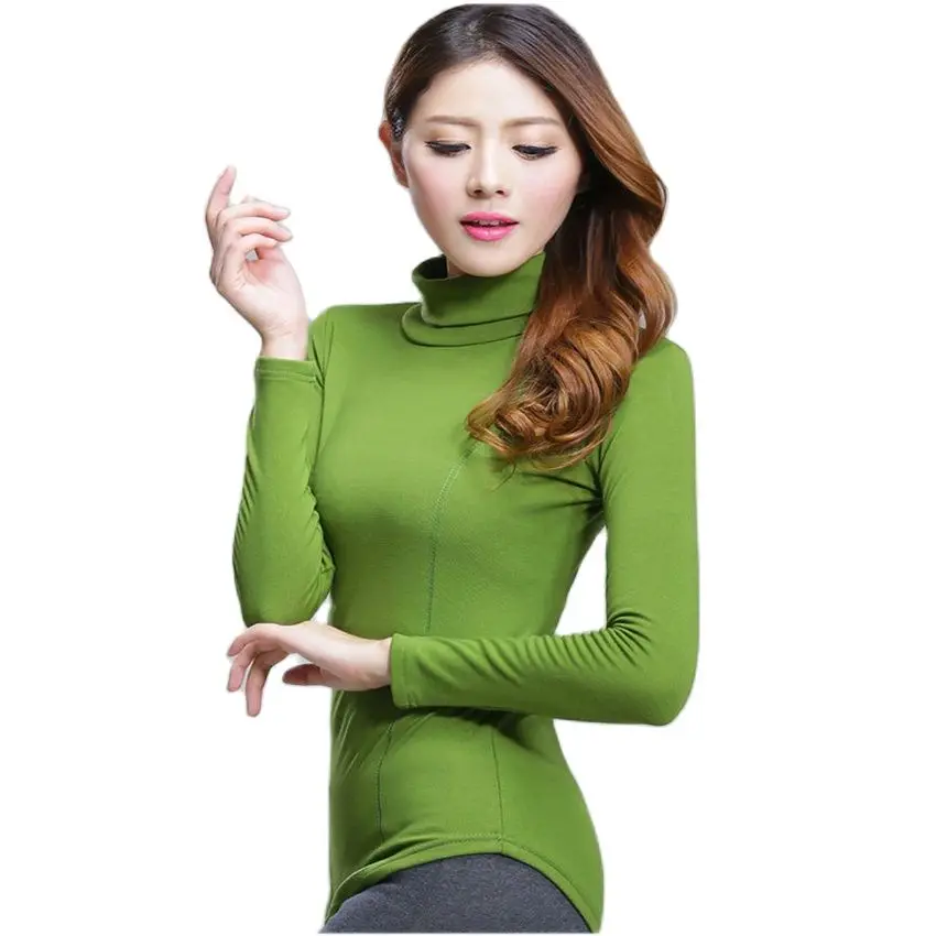 

Hot Sale Turtleneck Sweater New Hedging Knit Shirt Fashion Slim Authentic Basic Tops Pullovers Sweaters Spring Women