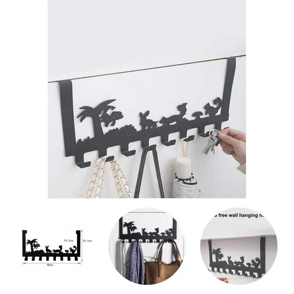 

Long Lasting Pretty Utility 8 Hooks Door Hook Metal Door Hook Anti-rust for Kitchen