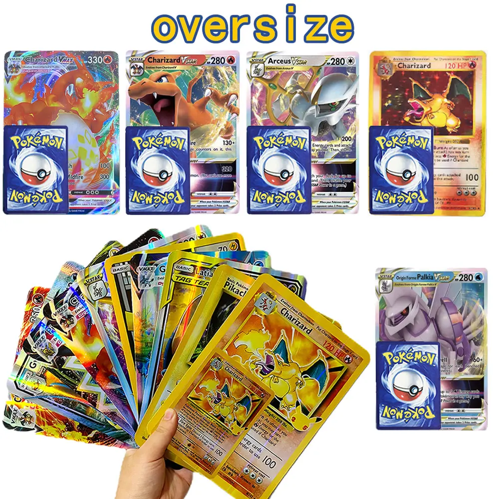 

30 шт., большие карты Pokemon 21*15 см