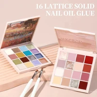 16 colors solid nail gel palette japanese solid tank phototherapy soak off uv led nail polish glue jelly color uv nail gel